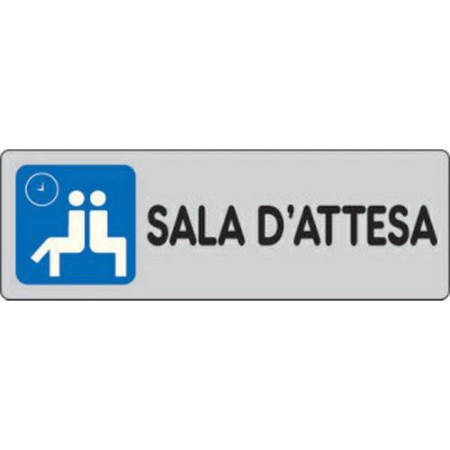TARGHETTE ADESIVE SALA D'ATTESA (PREZZO X CONFEZIONE DA 5)
