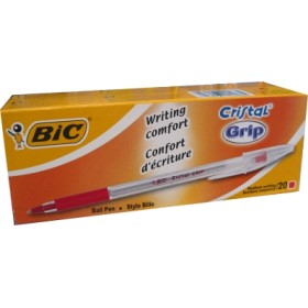 BIRO BIC CRISTAL GRIP ROSSA