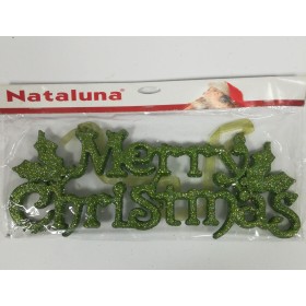 SCRITTE MERRY CHRISTMAS 30CM VERDE