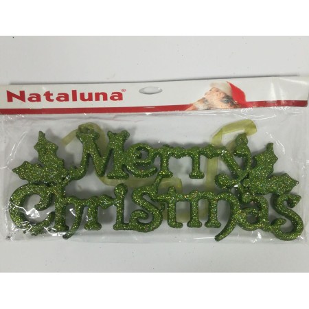 SCRITTE MERRY CHRISTMAS 30CM VERDE