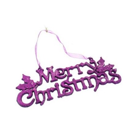 SCRITTE MERRY CHRISTMAS 30CM VIOLA