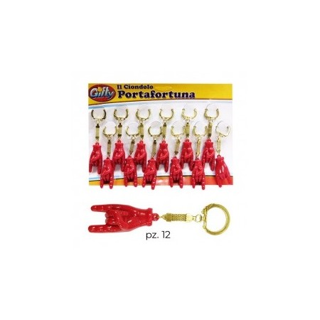 CORNI MANO PORTAFORTUNA 5CM PZ 12