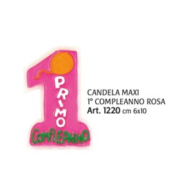 CANDELA MAXI COMPLEANNO ROSA/CELESTE
