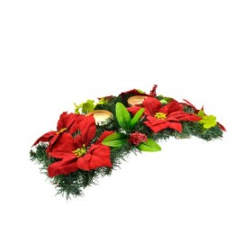 PORTA TEALIGHT STELLA VELVET ROSSO 60CM