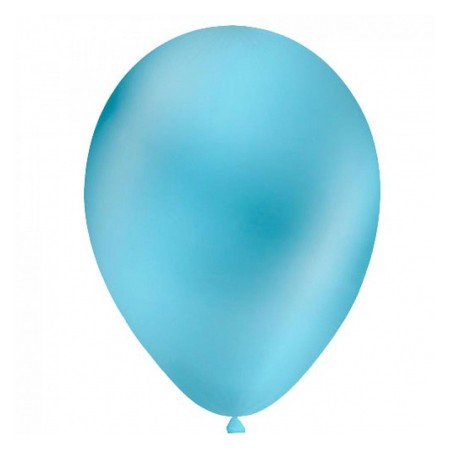 PALLONCINI 100PZ CELESTE METAL 11 POLLICI