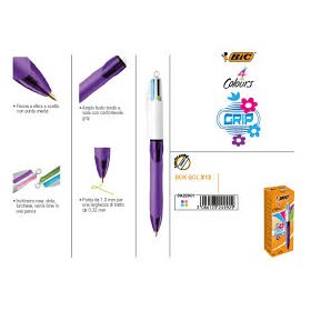 BIRO BIC 4 COLOURS GRIP FASH PZ12