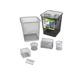 SET CANCELLERIA 6 PEZZI RETE ARGENTO