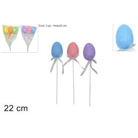 SPILLONI 3 UOVA COLORATI