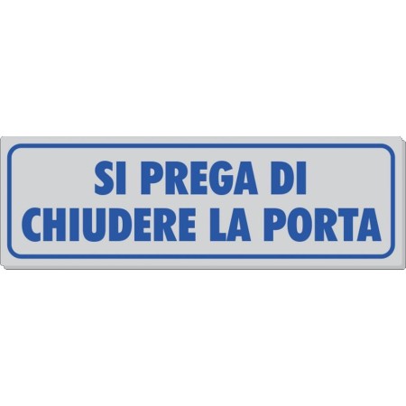 TARGHETTE ADESIVE CHIUDERE (PREZZO X CONFEZIONE DA 5)