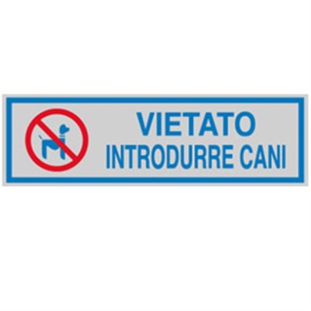 TARGHETTE ADESIVE NO CANI (PREZZO X CONFEZIONE DA 5)