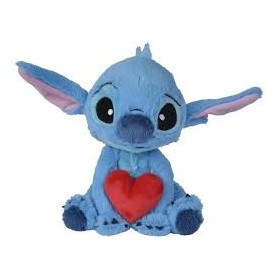 PELUCHE STITCH BLU CM.25 CON CUORE