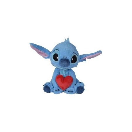 PELUCHE STITCH BLU CM.25 CON CUORE
