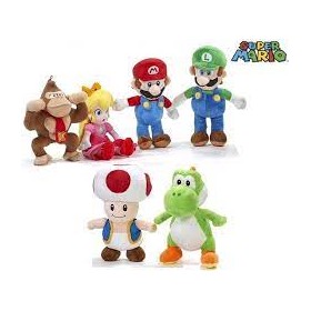 PELUCHE SUPER MARIO 5 PERSONAGGI CM .30