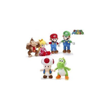 PELUCHE SUPER MARIO 5 PERSONAGGI CM .30