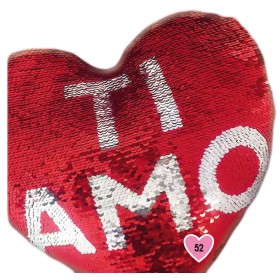 CUSCINI CUORI 35 CM PAILLETTES SAN VALENTINO DOR