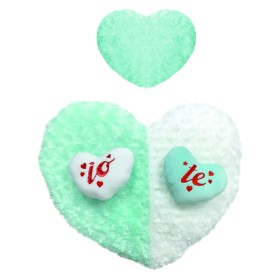 CUORE IN PELO CM.50 CON 2 CUORICINI