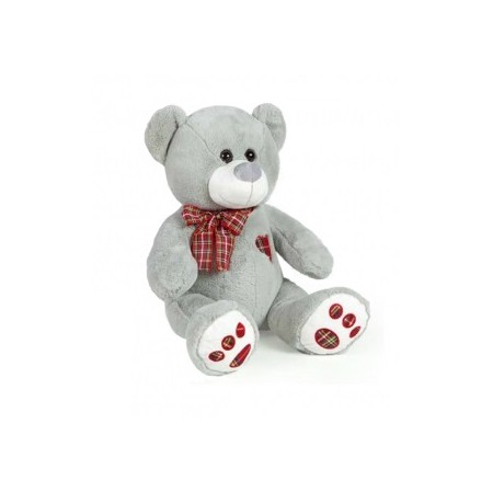 ORSO GRIGIO 35CM C/FIOCCO