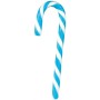 50 CANDY CANES BIANCO AZZURRO