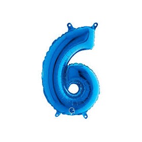 PALL. MYLAR NUMERO 6 CM 102 BLU