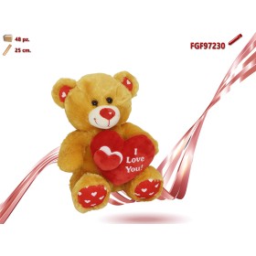 ORSO PELUCHE CON CUORE CM.25