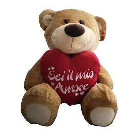 PELUCHE ORSO CON CUORE CM.25