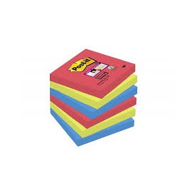 POST IT SUPER STICKY 76X76 COL. ASS.