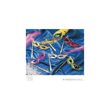 MASCHERE DOMINO METALLIZZATO BASTONCINO