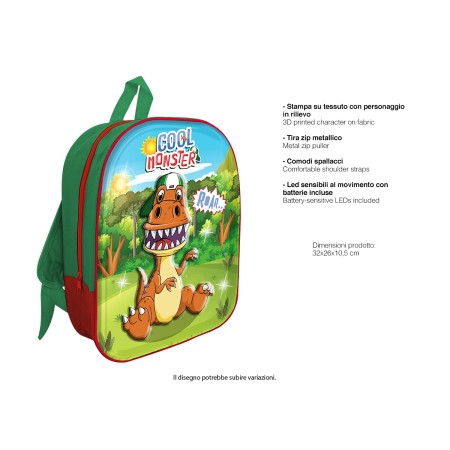 ZAINI ASILO LED 3D DINOSAURO