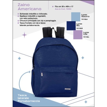 ZAINI AMERICANI COMIX LUREX AZZURRO 2026