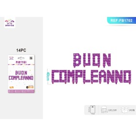 PALLONCINI MYLAR BUONCOMPLEANNO VIOA DA 16 POLLICI