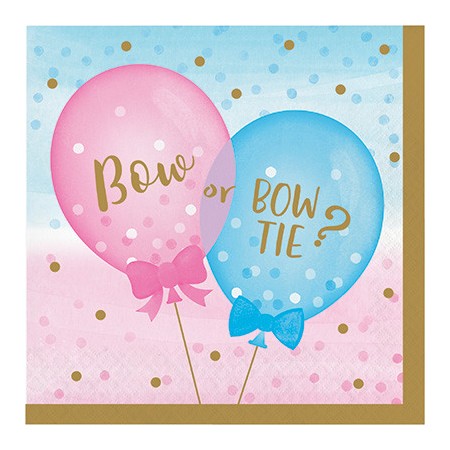LN 12/16CT 2P GENDER REVEAL BALLOONS QS