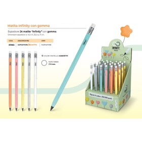 MATITE INFINITE COLORATE C/GOMMA PZ.24