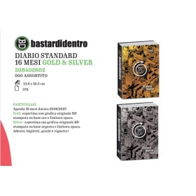 DIARI STD 16M BASTARDI DENTRO GOLD&SILVER 2026