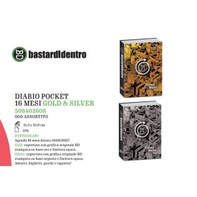 DIARI POKET 16M BASTARDI DENTRO GOLD&SILVER 2026