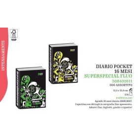 DIARI POKET 16M BASTARDI DENTRO SUPER SPECIAL FLUO 2026