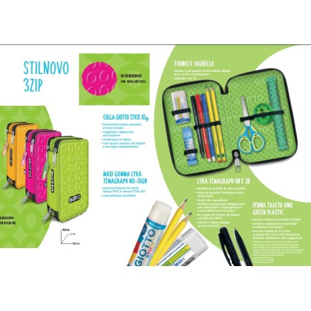 CORREDI 3 ZIP UNICA TINTA GIOTTO