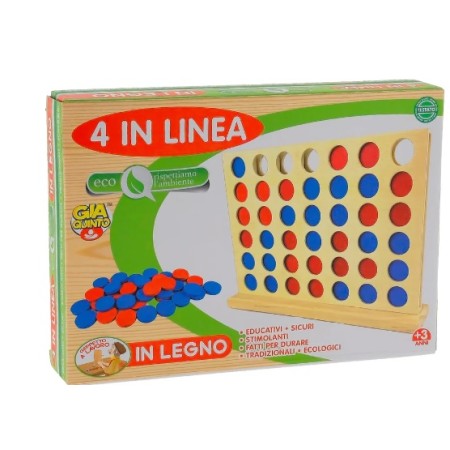 GIOCO 4 IN LINEA IN LEGNO