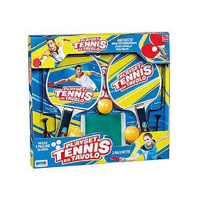 PLAYSET TENNIS TAVOLO COMPLETO 3 PALLINE E 2 RACCHETTE