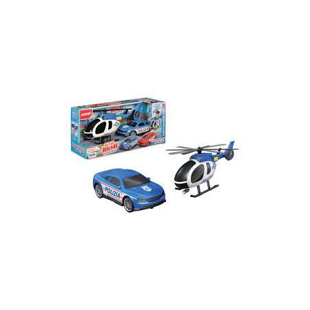 PLAYSET EMERGENZA POLIZIA AUTO E ELICOTTRO