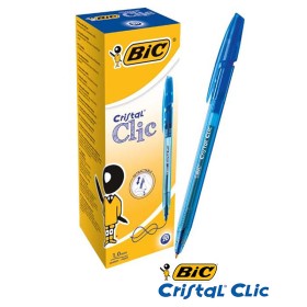 BIRO BIC CRISTAL CLIC BLU PZ 20