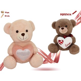 ORSO PELUCHE CON CUORE CM.35