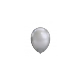 50 PALLONCINI 13 POLLICI GLOSSY ARGENTO