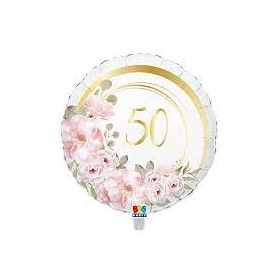 PALLONCINO MYLAR 50 ANNIVERSARIO 18''