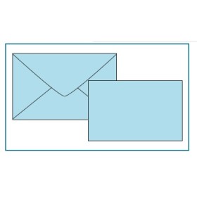 BIGLIETTI E BUSTE F.9 COL. TENUI CELESTE