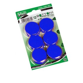 BOTTONI MAGNETICI 30MM BLU 12 PZ