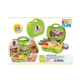 PASTA DA MODELLARE VALIGETTA DINOSAURI SET 26 PZ