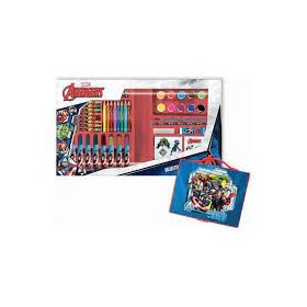 SCATOLA COLORI E STICKERS AVENGER