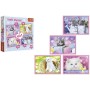 TREFL PUZZLE 4 IN 1 GATTI BUFFI