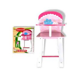 SEGGIOLONE IN LEGNO PER BAMBOLE