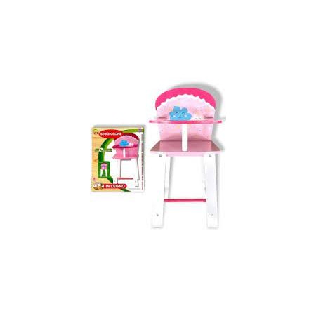 SEGGIOLONE IN LEGNO PER BAMBOLE